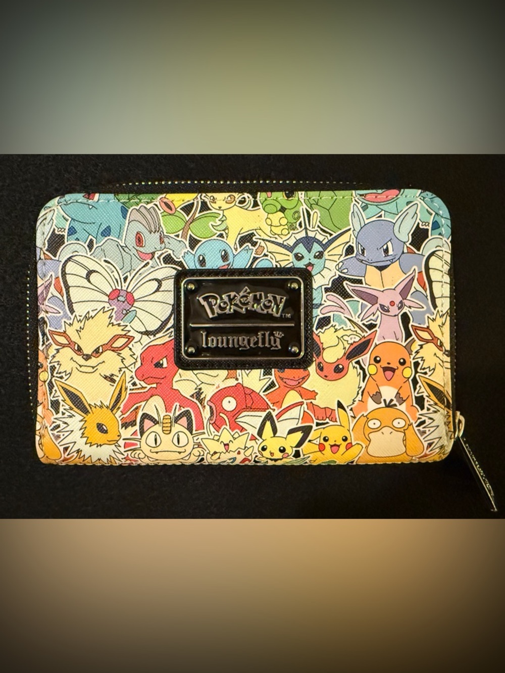 Loungefly Pokemon Ombré Zip Around Wallet Faux Leather NWOT